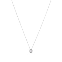 Colgante de oro blanco con chatón de 0,10 quilates