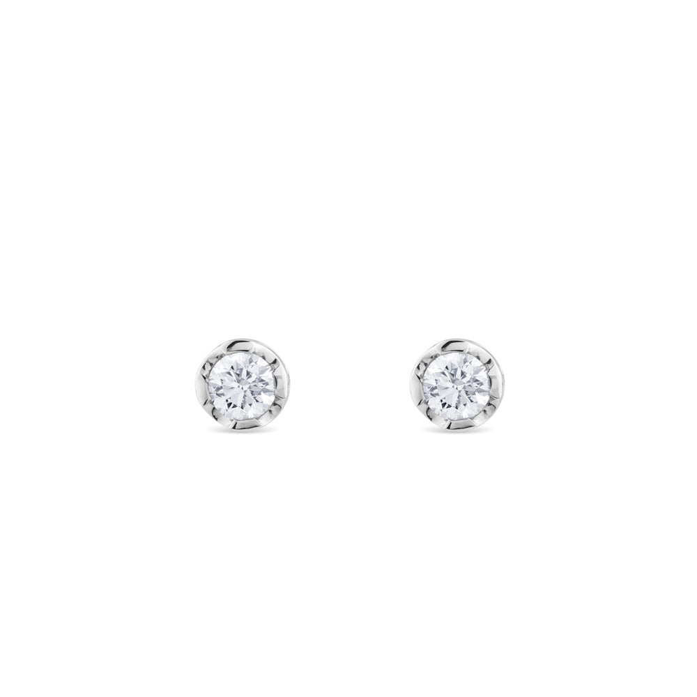 Pendientes de diamantes en oro blanco con 4 garras de 0,62 quilates