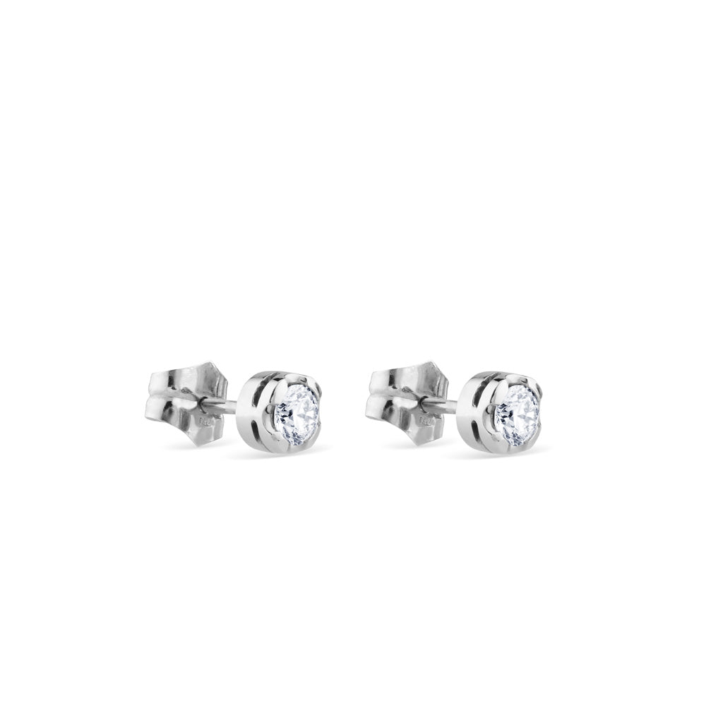 Pendientes de diamantes en oro blanco con 4 garras de 0,62 quilates