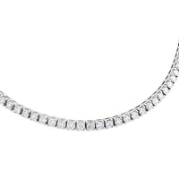 Pulsera Riviere de oro blanco con diamantes en garra de 3,40 quilates