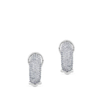 Semiaros de oro blanco con pavé de diamantes