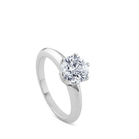 Solitario de oro blanco 1,5 quilates engastado en 6 garras