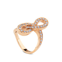 Sortija Infinito de oro rosa con diamantes