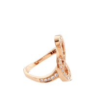 Sortija Infinito de oro rosa con diamantes