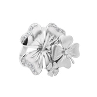 Colgante "Clover" de oro rosa con diamantes tamaño pequeño