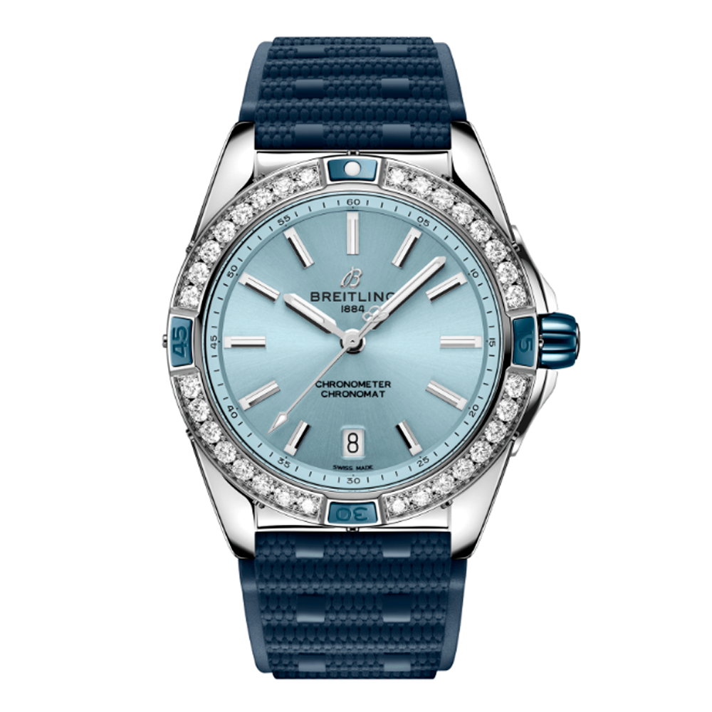 Breitling_Super_Chronomat automatico_38 azul_diamantes bisel_Chocron_joyeros_distribuidor_oficial