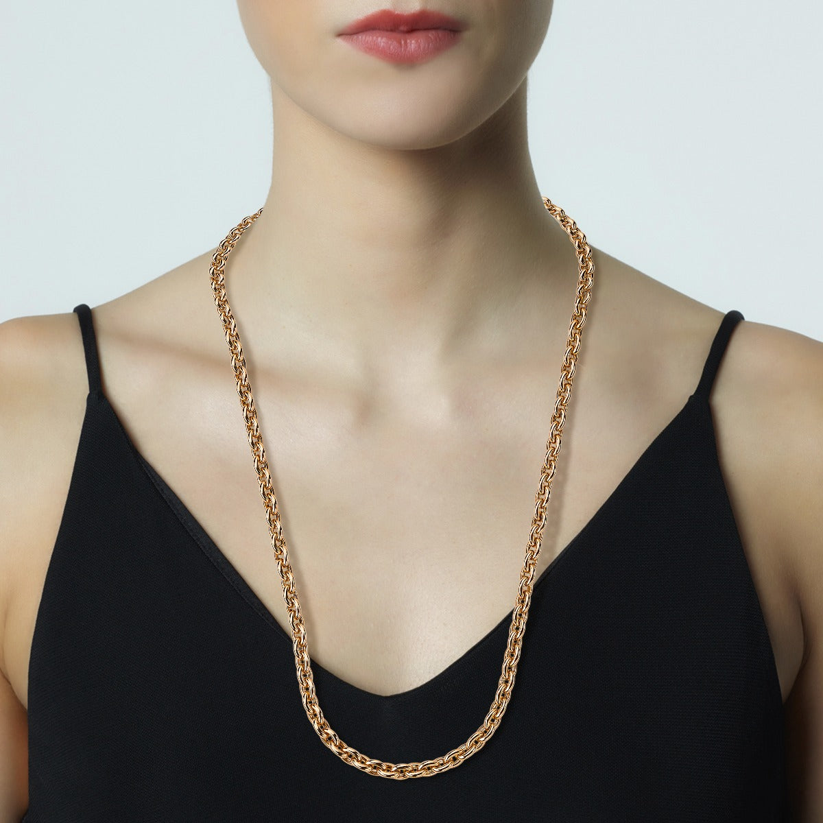 Cadena_Roll_on_oro_rosa_ Ref J5692CO_Chocrón Joyeros