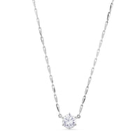 Colgante de oro blanco con diamante engastado en 4 garras de 1,04 quilates