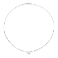 Colgante de oro blanco con diamante engastado en 4 garras de 1,04 quilates