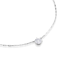 Colgante de oro blanco con diamante engastado en 4 garras de 1,04 quilates