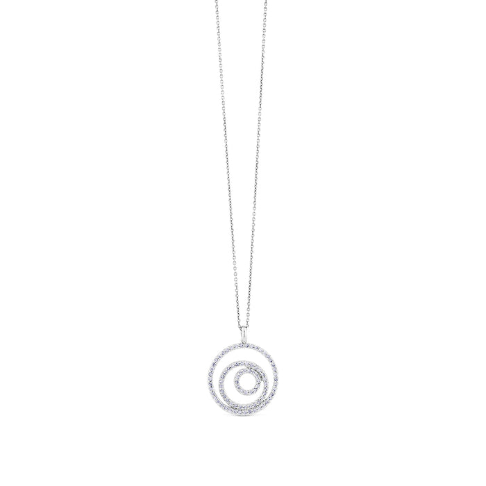 Colgante-oro-blanco-círculos-diamantes - Ref J4530CLB