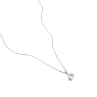 Colgante de oro blanco con chatón de 0,50 quilates