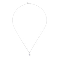 Colgante de oro blanco con diamante en 4 garras de 0,59 quilates