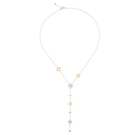 Colgante "Pensamiento" de oro blanco y oro rosa con diamantes