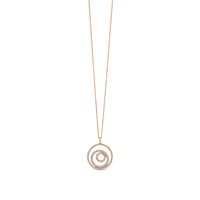 Colgante-oro-rosa-círculos-diamantes - Ref J4531CLB