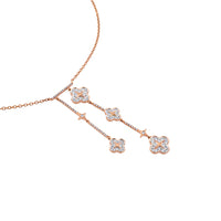 Colgante "Pensamiento" de oro rosa con diamantes