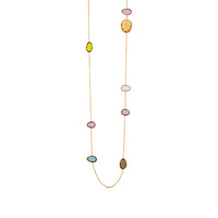Collar-oro-rosa-piedras-multicolor - Ref J4146CO