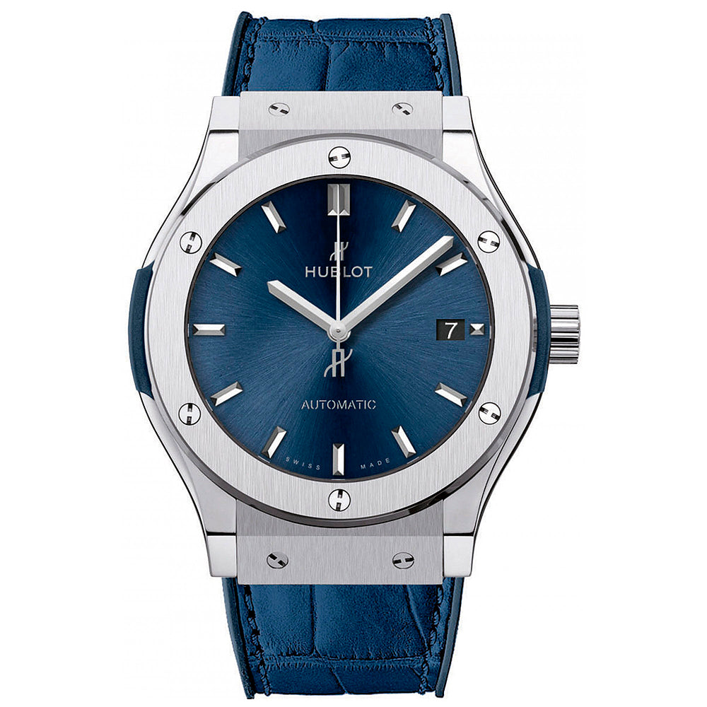 reloj Hublot Classic Fusion Blue Titanium piel - Chocrón Joyería - 511NX7170LR
