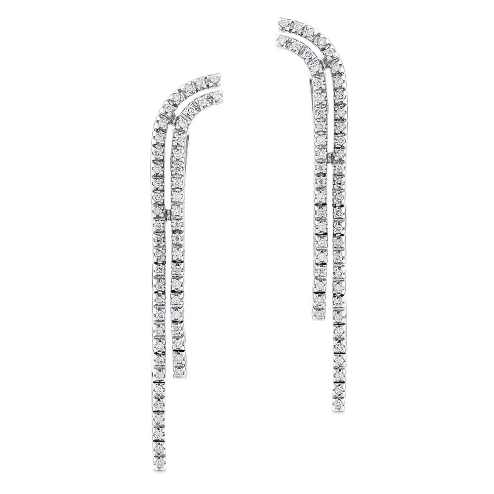 Pendientes-riviere-oro-blanco-diamantes - Ref J1425PB