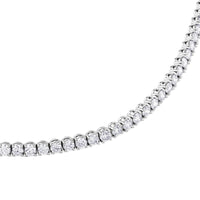 Pulsera Riviere de oro blanco con diamantes en garra de 4,02 quilates