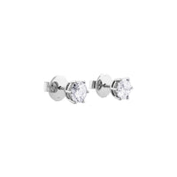 Pendientes de diamantes en oro blanco con 6 garras de 1.80 quilates