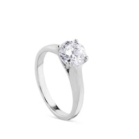 Solitario de oro blanco 1 quilate engastado en 4 garras