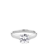 Solitario de oro blanco 1 quilate engastado en 4 garras