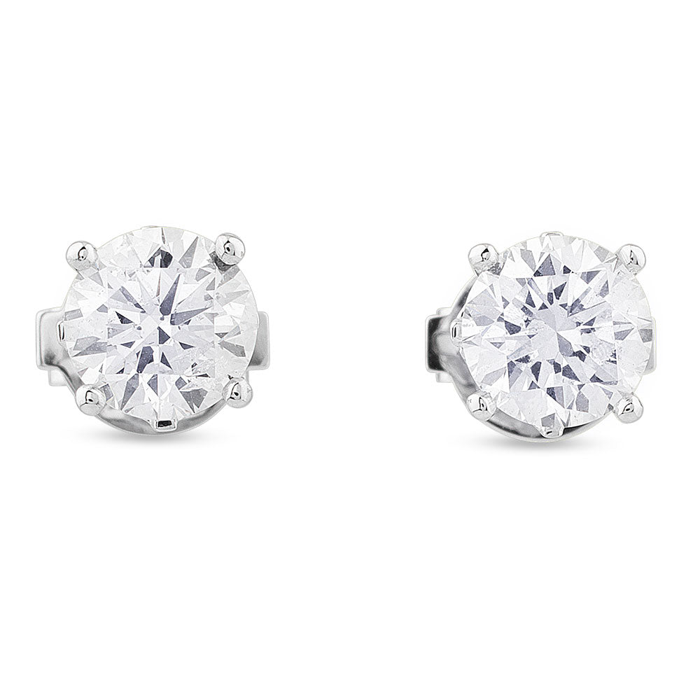 Pendientes-oro-blanco-diamantes - Ref J4420PB