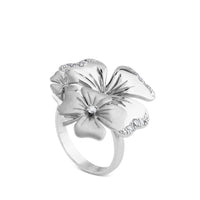 Colgante "Clover" de oro rosa con diamantes tamaño pequeño