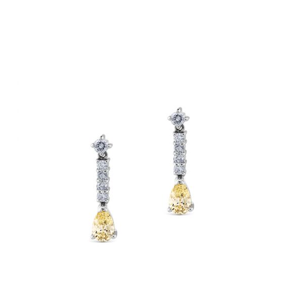 Pendientes-largos-oro-blanco - Ref J4347PB