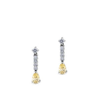 Pendientes-largos-oro-blanco - Ref J4347PB