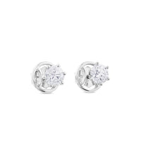 Pendientes de diamantes en oro blanco con 6 garras de 1,43 quilates