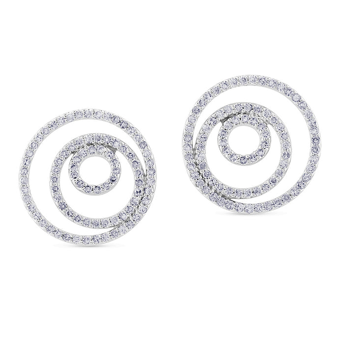 Pendientes-oro-blanco-círculos-diamantes- ref J4532TB