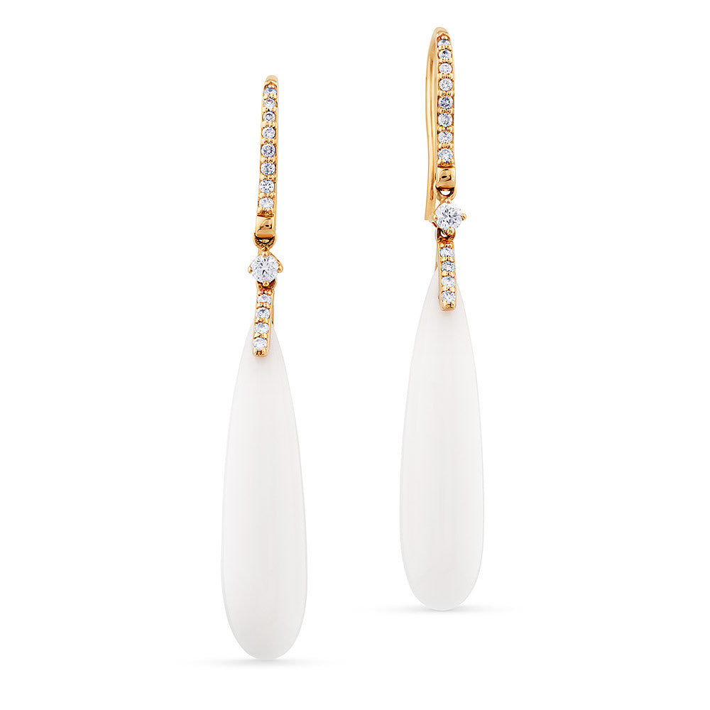 Pendientes-oro-rosa-diamantes-agata-blanca - Ref J4451PB