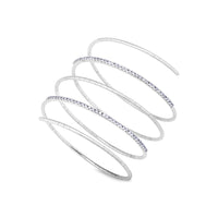 Pulsera de muelle 5 vueltas de oro blanco con diamantes