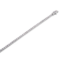 Pulsera Riviere de oro blanco con diamantes en garra de 1.96 quilates