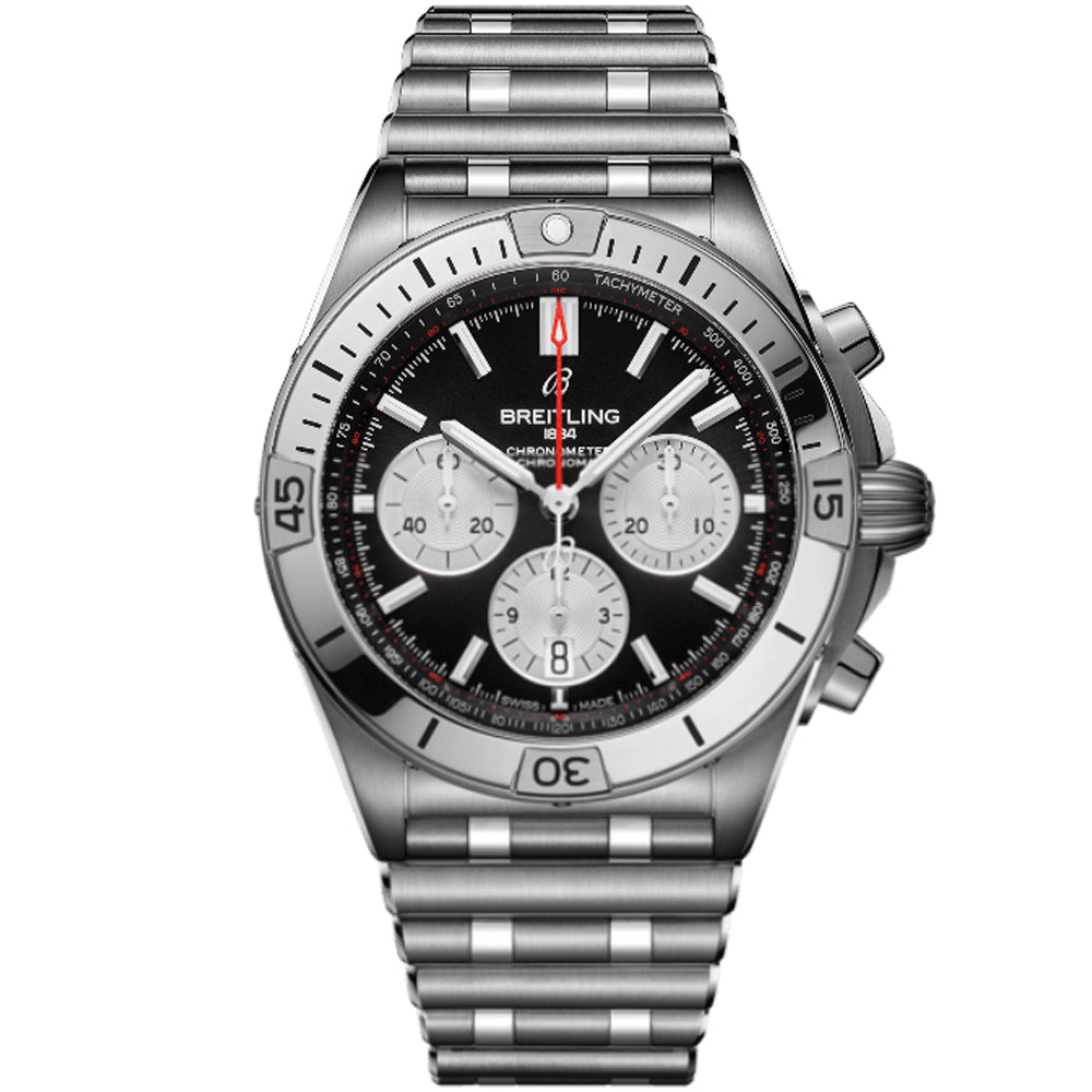 reloj Breitling Chronomat B01 Chrono 42mm esfera negra_Chocrón Joyeros_AB0134101B1A1