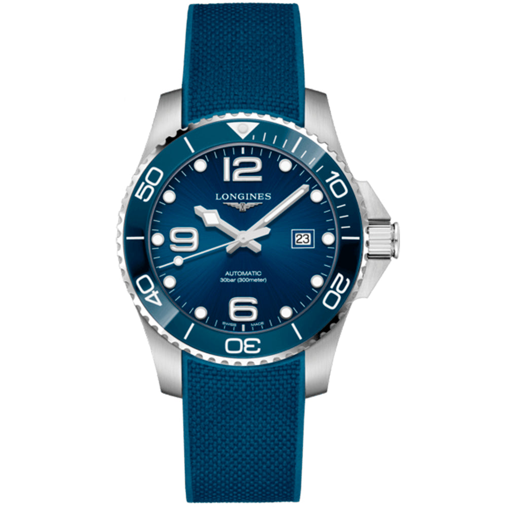 reloj hombre Longines Hydroconquest 43mm caucho azul_L37824969