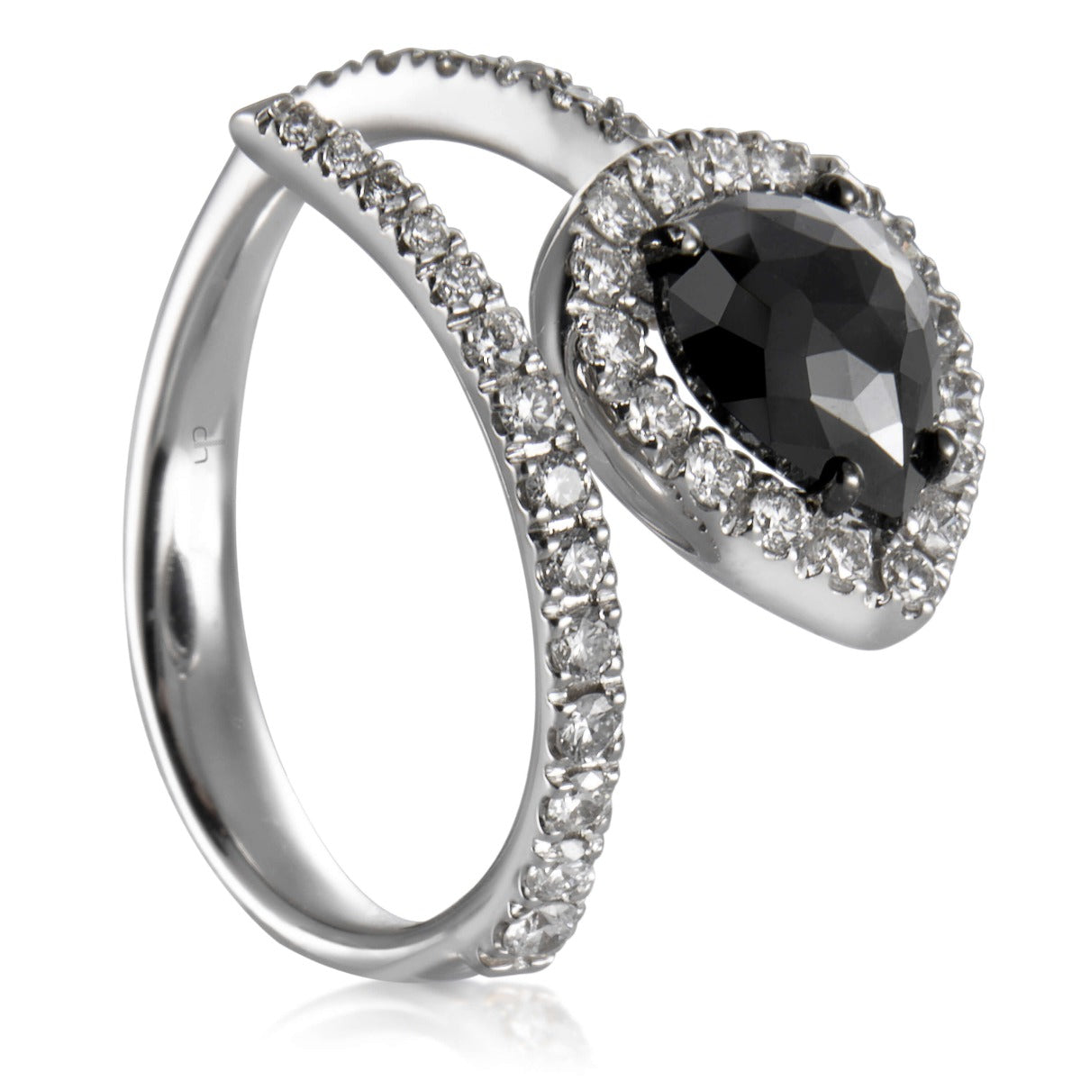 Sortija-oro-blanco-diamantes-diamante-negro-marquise - Ref J5510SB