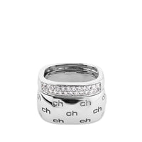 Sortija Chocrón By 121 maxi chic de oro blanco con diamantes