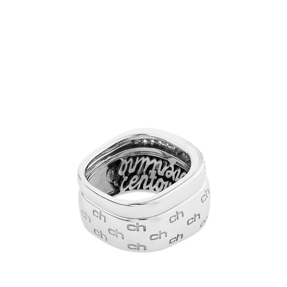 Sortija Chocrón By 121 maxi chic de oro blanco con diamantes
