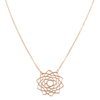 Collar Sahasrara con colgante del chakra Sahasrara y una turmalina rosa