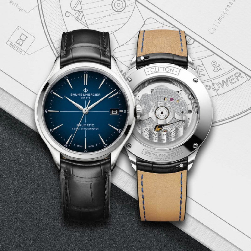 Baume et Mercier Clifton Baumatic automático COSC Esfera Azul