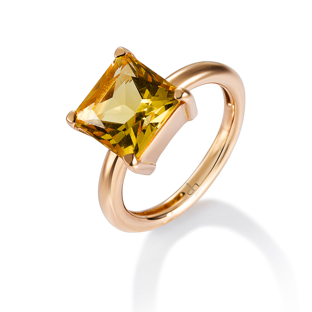 Sortija-oro-rosa-cuarzo-citrino - Ref J4974SO