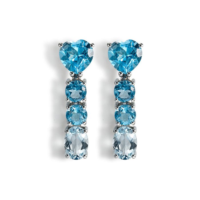 Pendientes-corazon-oro-blanco-topacio-azul-aguamarina - Ref J4978PO