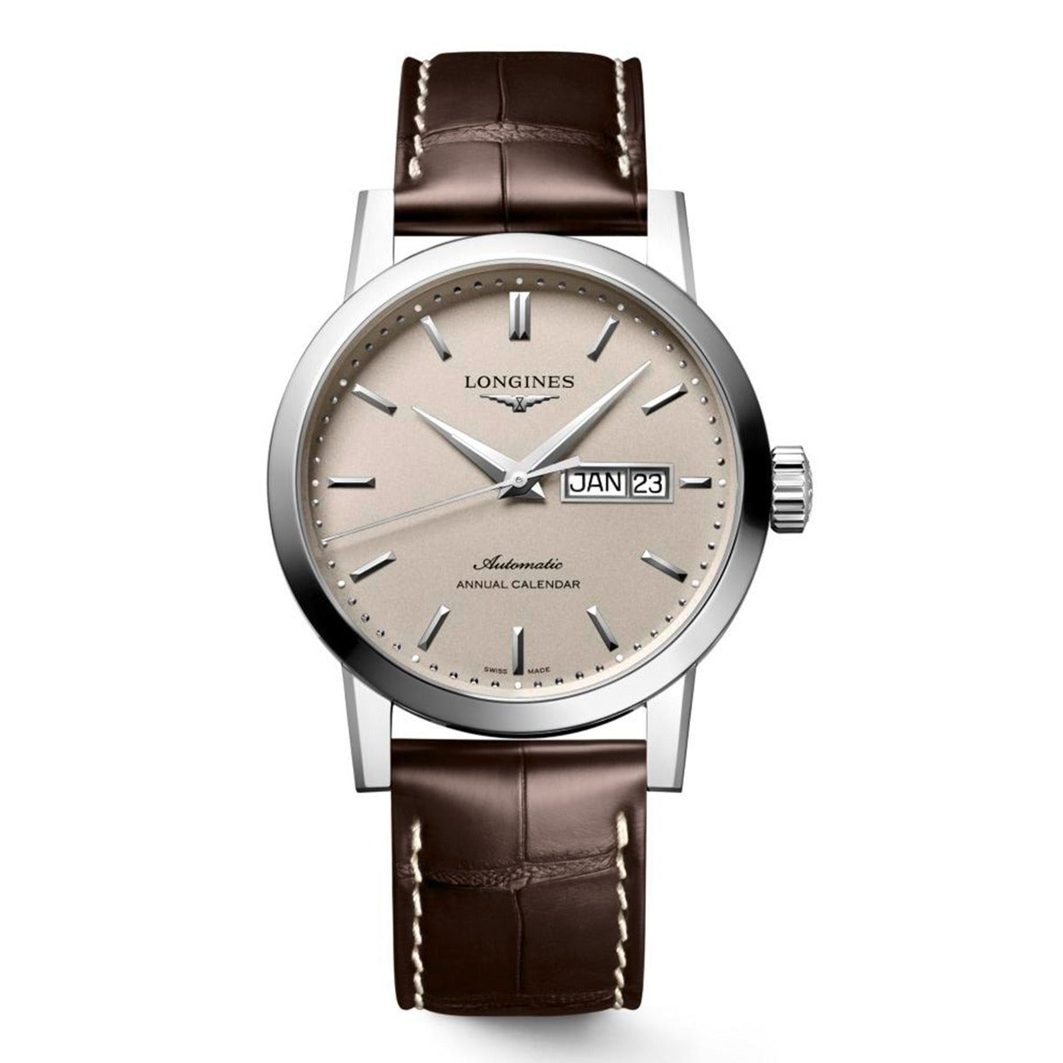 Longines 1832 40mm acero y piel L48274922| Distribuidor oficial