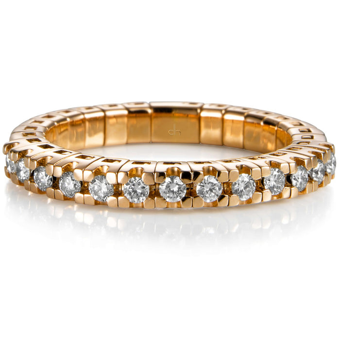 sortija-media-alianza-extensible-oro-rosa-brillantes-garra - Ref j5155sb Chocrón Joyeros