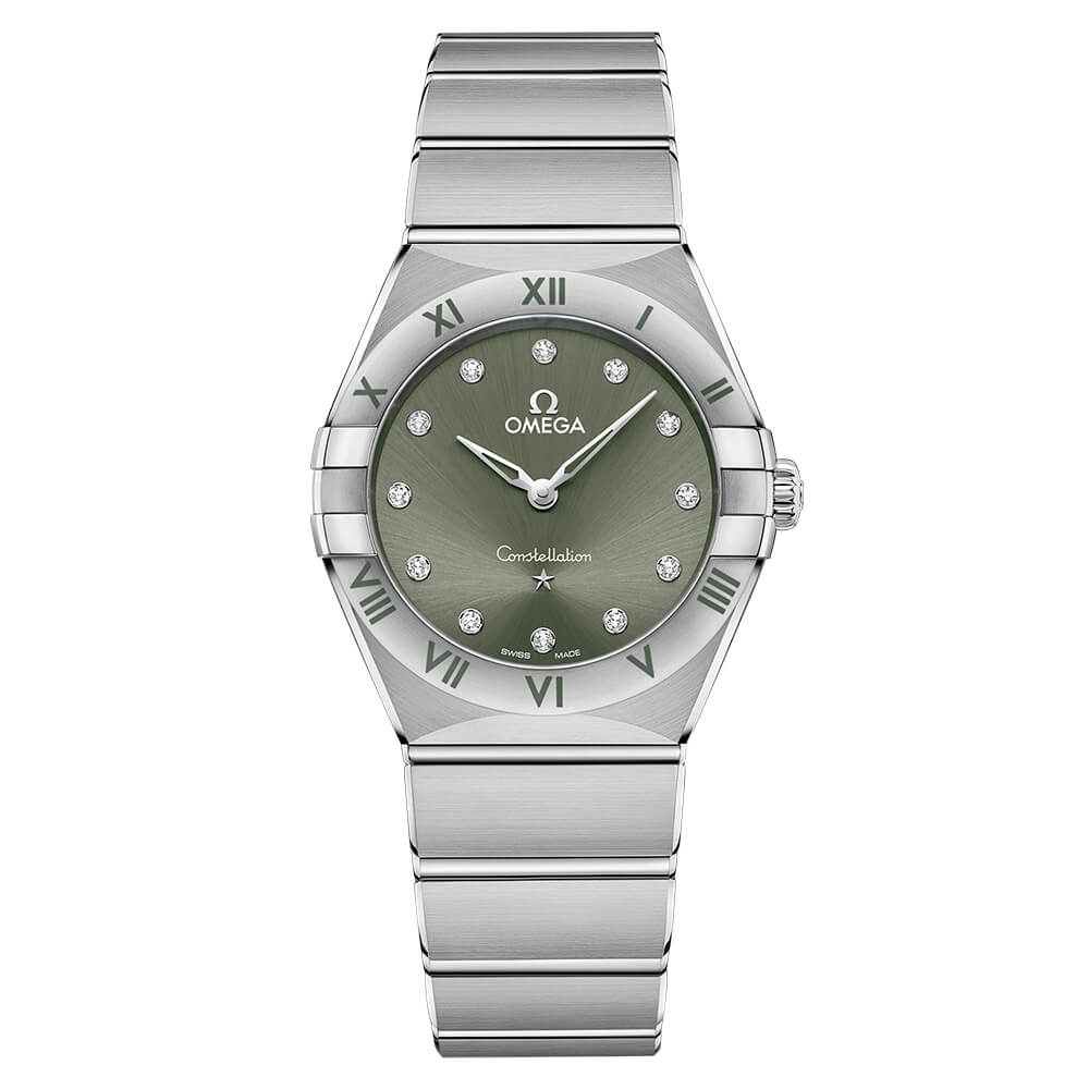 reloj Omega Constellation Acero Esfera Verde 28mm _13110286060001_Chocron Joyeros