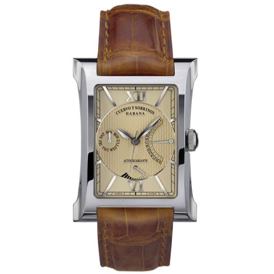 Reloj explendido retrogado de la marca de alta relojeria Cuervo y Sobrinos