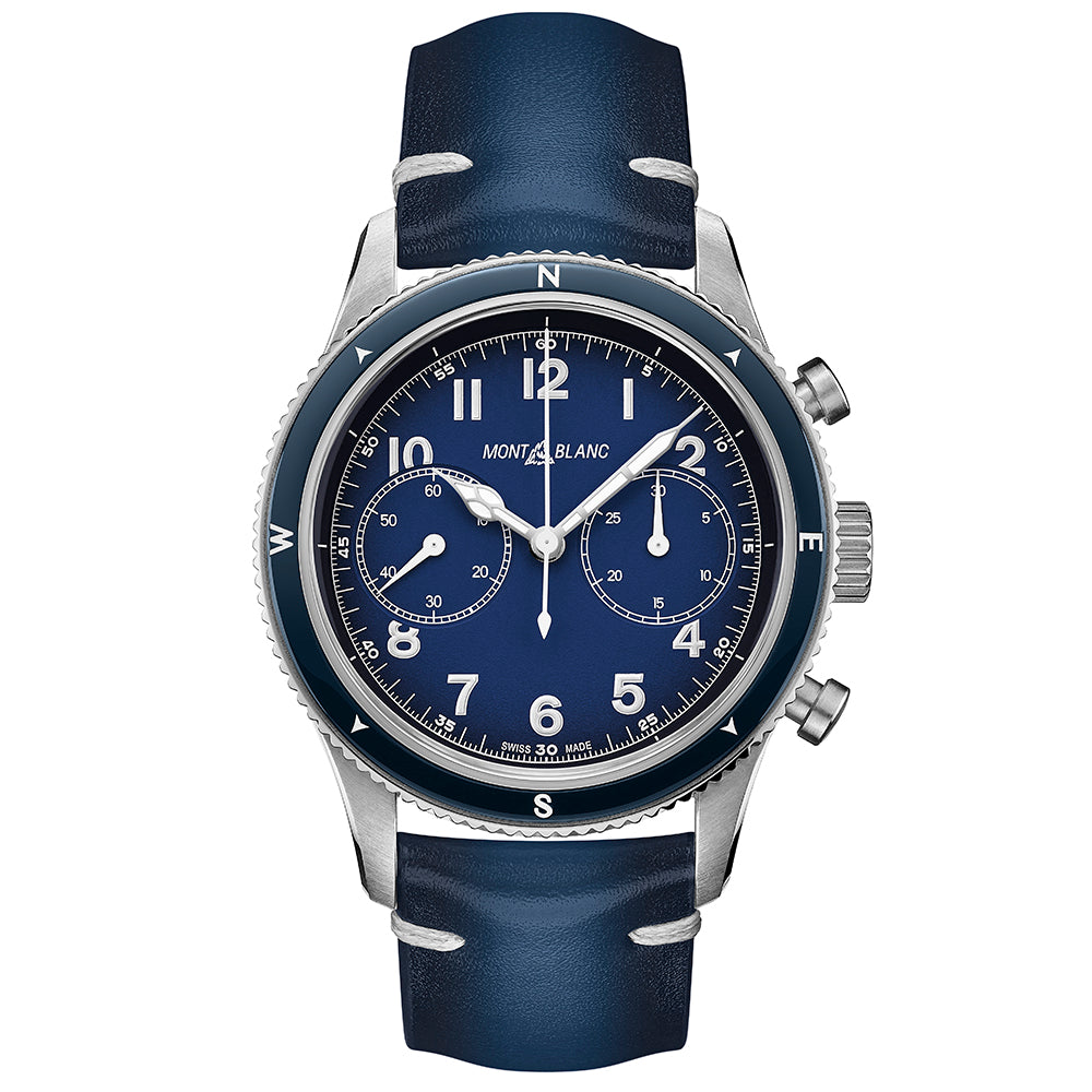 Montblanc 1858 cronógrafo azul - 126912